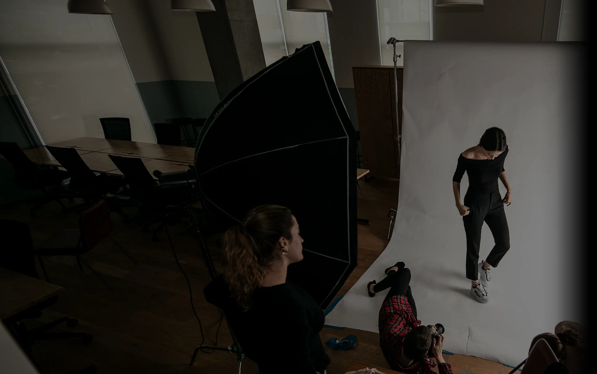 Studio photography setup