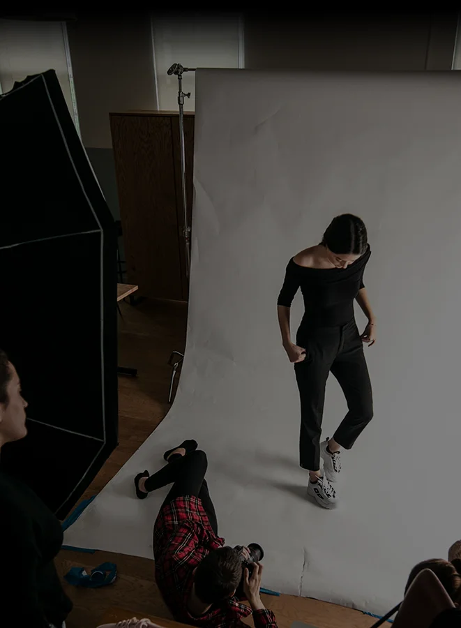 Studio photography setup